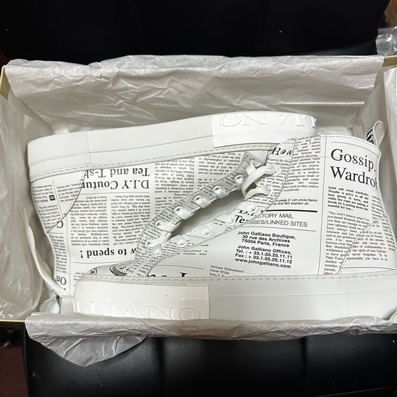 Brand New! John Galliano Women’s Gazette High Top Sneakers Size 39 - Picture 9 of 10